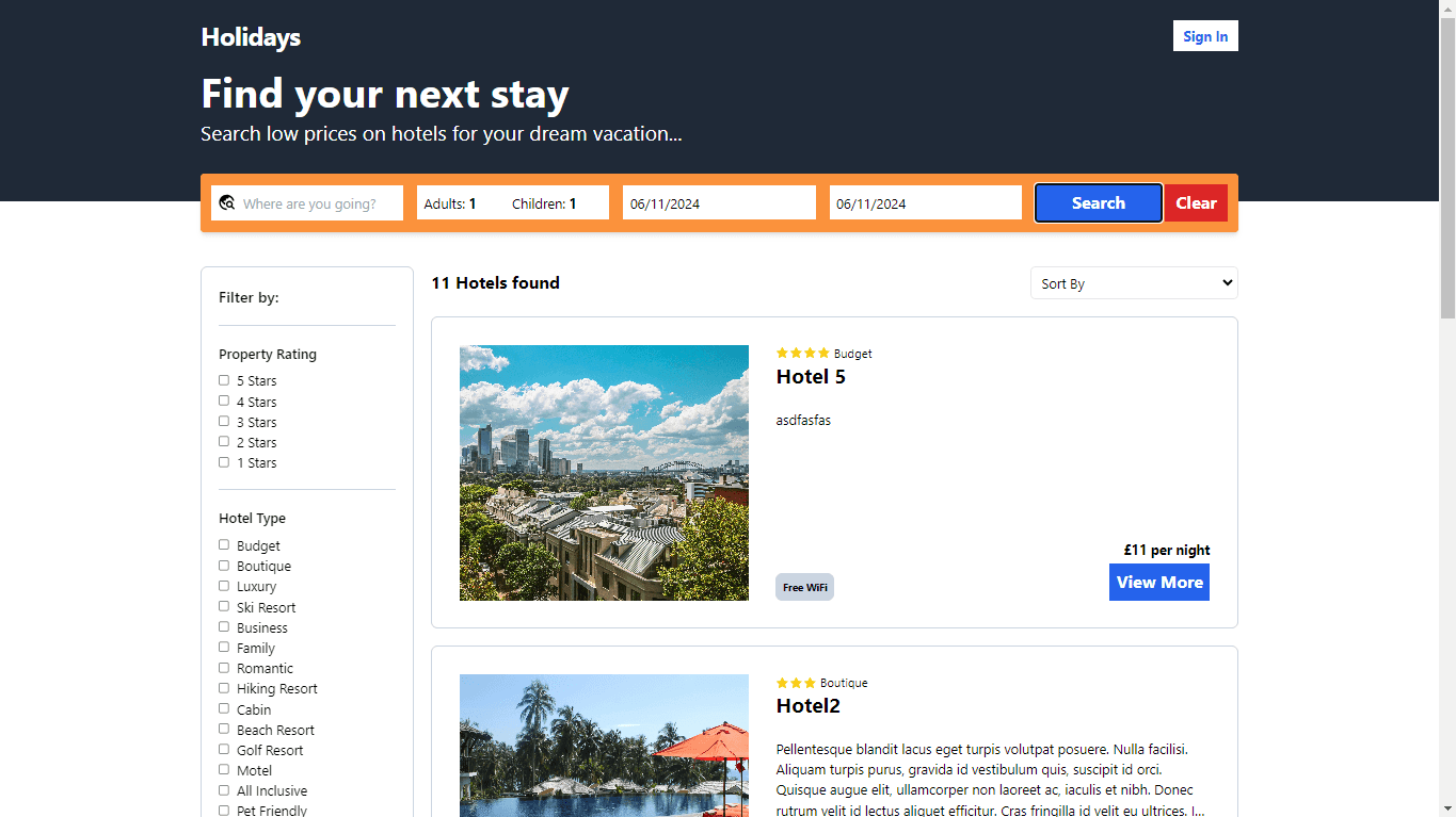 An image of the booking-app project.