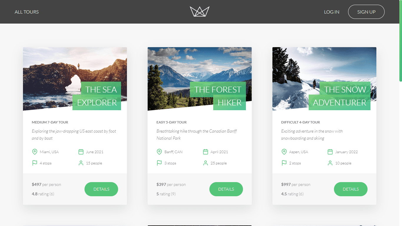 An image of the natours-app project.